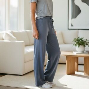 Athleta Seasoft Straight Leg Lounge Pants Women's Size XL Blue Gray Relaxed Fit